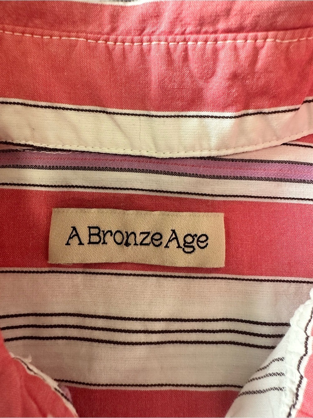 A Bronze Age Bruno Shirt Dress Size XS Watermelon Stripe - Picture 4 of 10